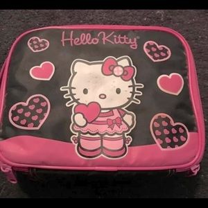 Hello Kitty lunchbox, pink and black